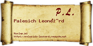 Palesich Leonárd névjegykártya